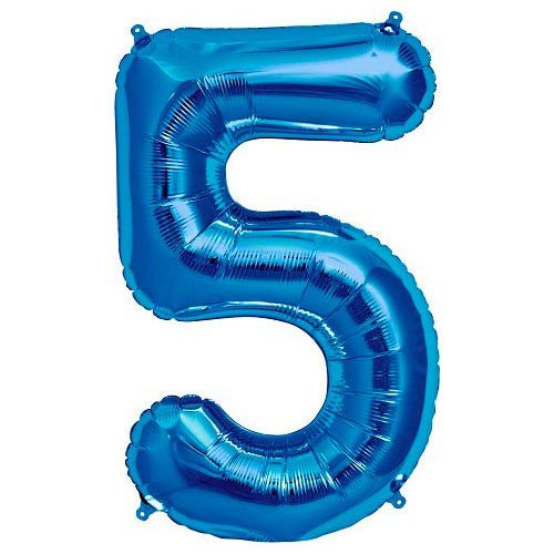 Foil Balloon Number 5 Blue