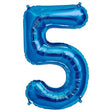 Foil Balloon Number 5 Blue