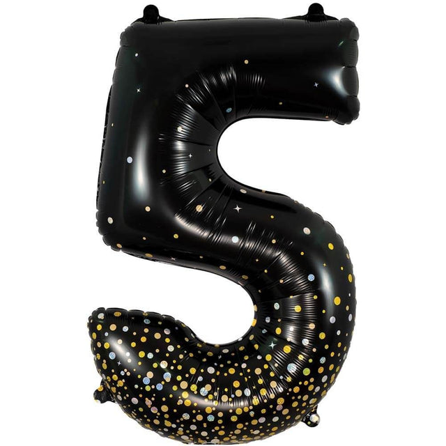 Foil Balloon Number 5 Black 34 Inch
