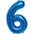 Foil Balloon Number 6 Royal Blue