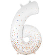 Foil Balloon Number 6 White