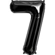 Foil Number 7 Black Balloon
