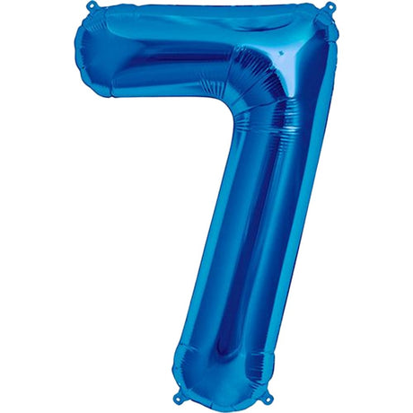 Foil Balloon Number 7 Royal Blue