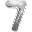 Foil Balloon Number 7 Silver