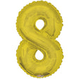 Foil Balloon Number 8 Gold