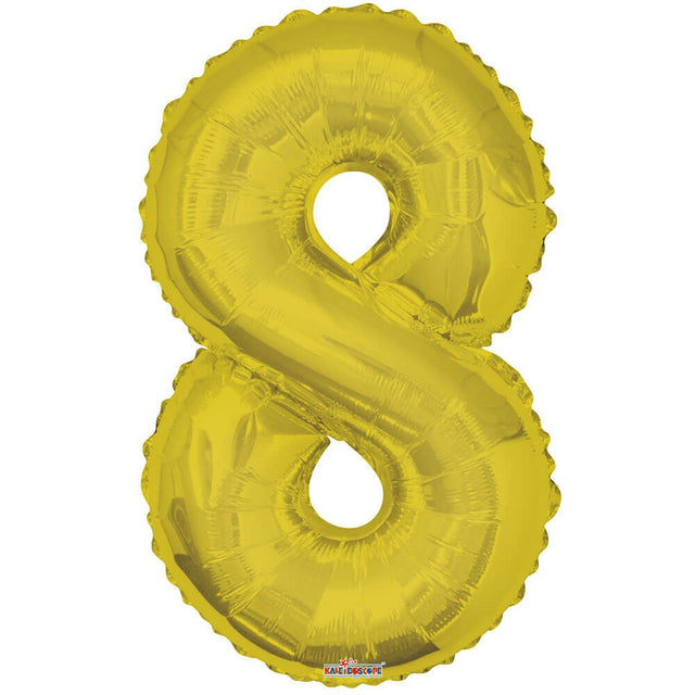 Foil Balloon Number 8 Gold