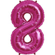 Foil Balloon Number 8 Pink 34 Inch