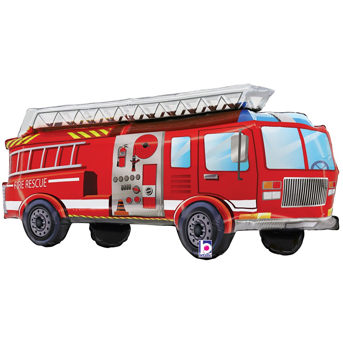 Red Firetruck Foil Balloon