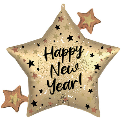 Foil Balloon 34 Inch Satin New Years Star