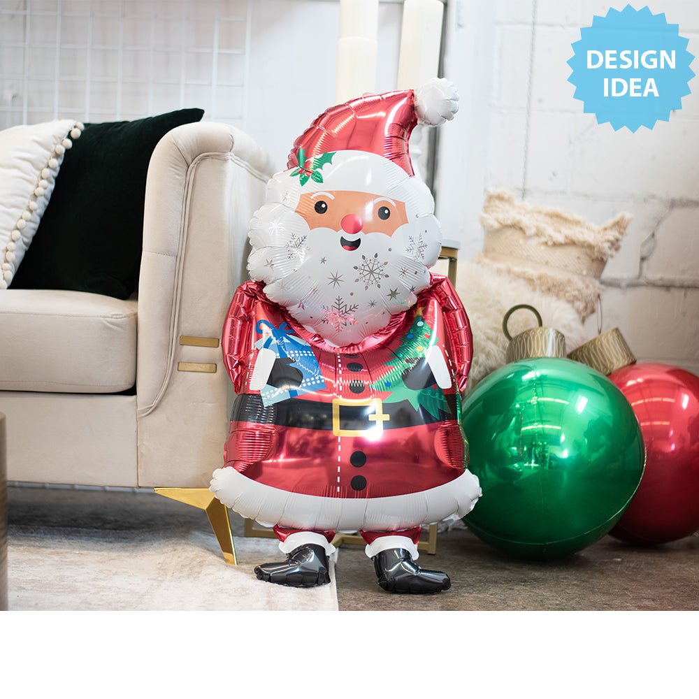 Santa Foil Balloon 34 Inch Snowy Santa