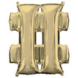 Foil Balloon Symbol # White Gold