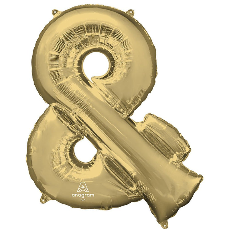 Foil Balloon White Gold Symbol &