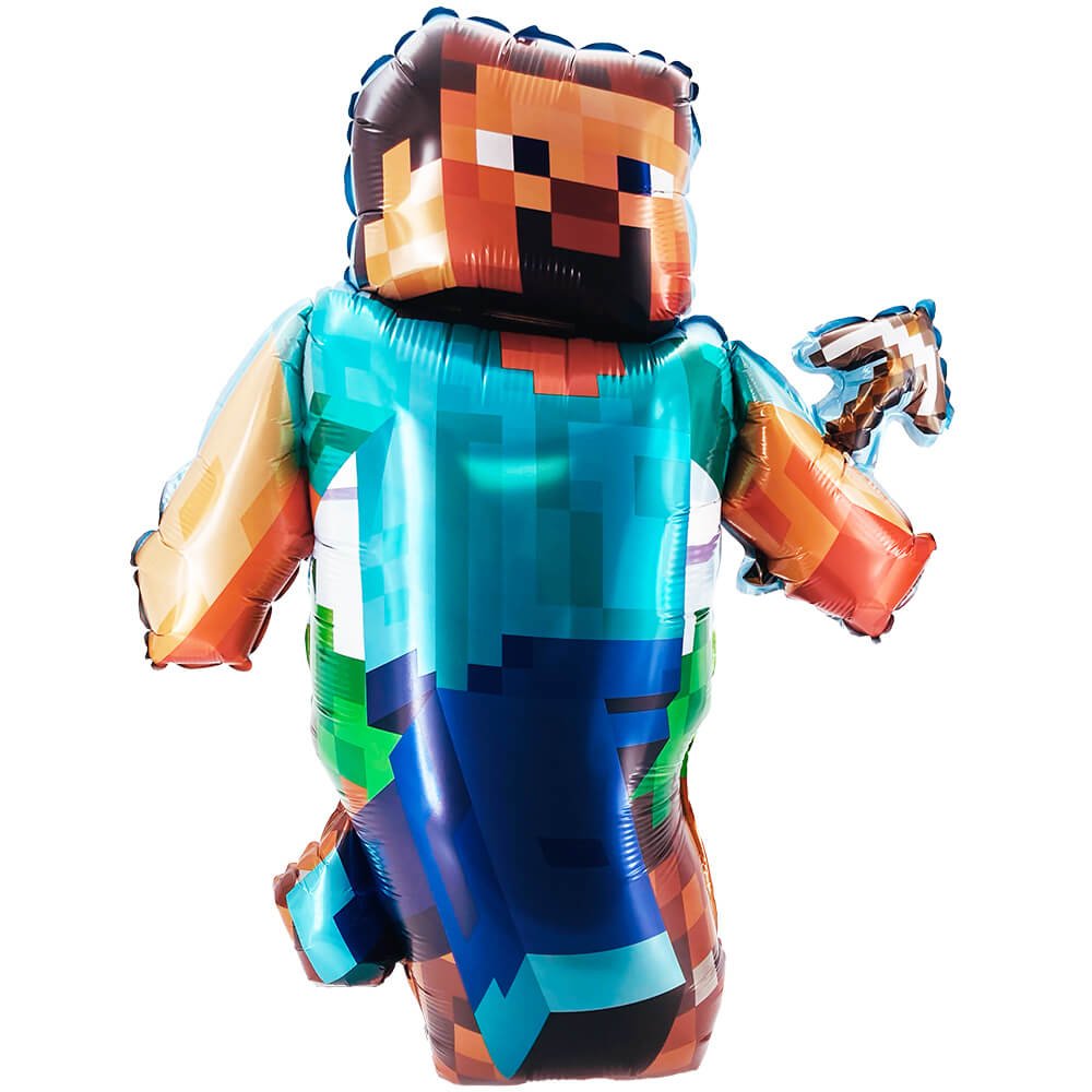 Minecraft Foil Balloon 34 Inch Pixel Man