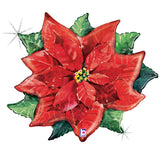 Foil Balloon Watercolor Poinsettia 34 Inch