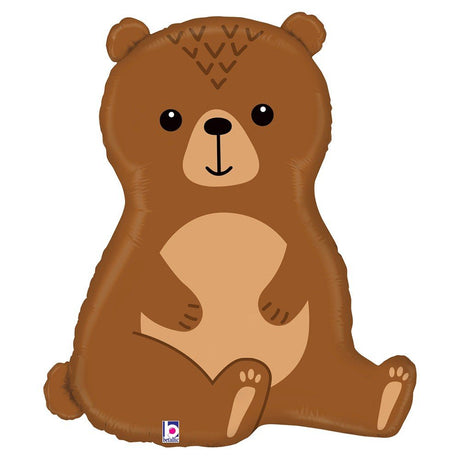 Foil Balloon Woodland Bear 34 Inch