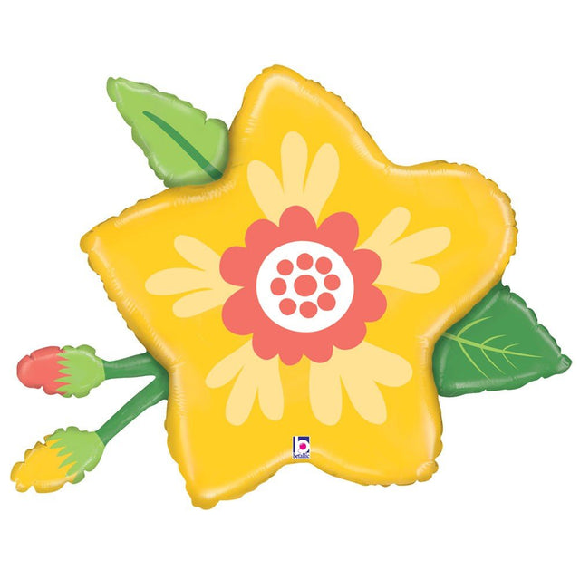 Foil Balloon Yellow Flower 34 Inch