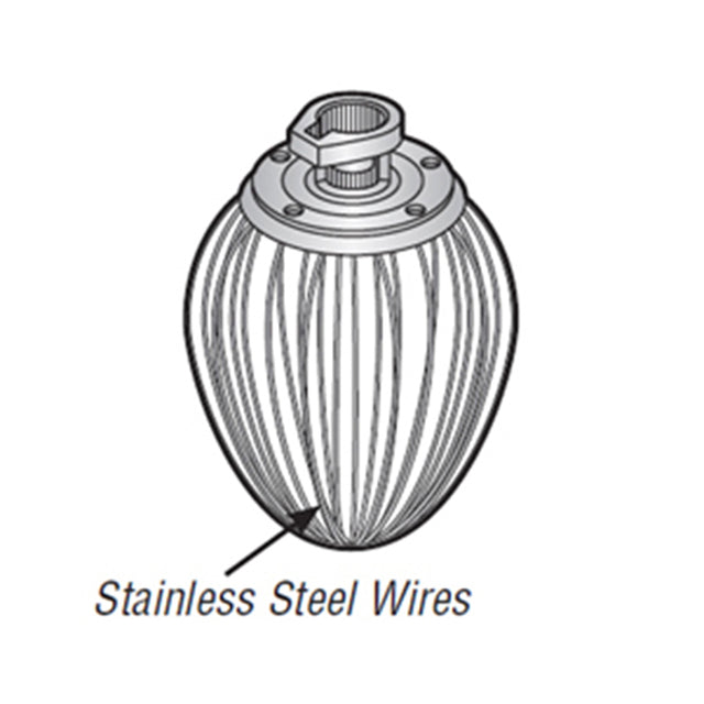 Wire Whip, 30 Quart ADAPTABLE for 60-, 80- Or 140-Quart Mixer Only