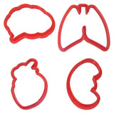 Anatomical Body Parts Cookie Cutter 4 Pc Set, HS0403