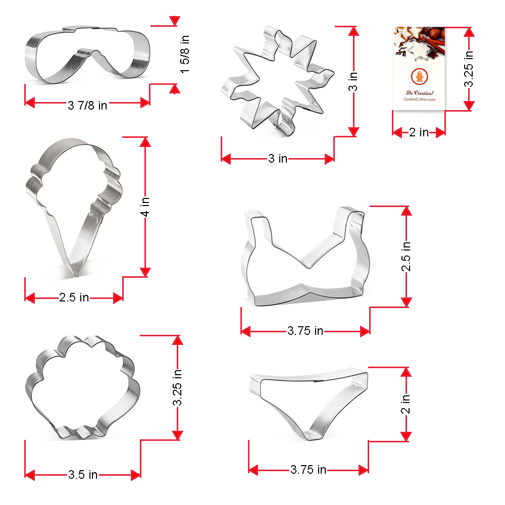 AT THE BEACH COOKIE CUTTER 6 PC SET KTBEACH
