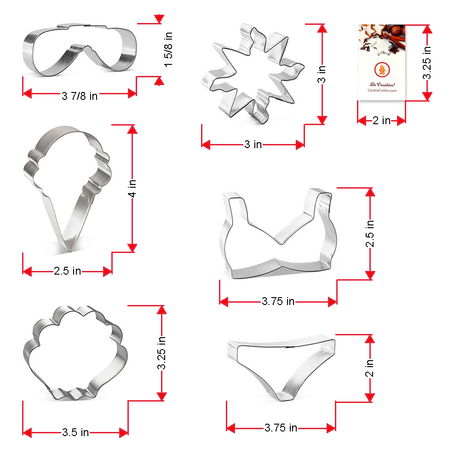 AT THE BEACH COOKIE CUTTER 6 PC SET KTBEACH