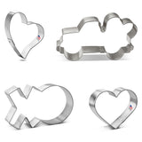 Hearts Truck XO Cookie Cutters 4 Pc Set HS0471
