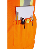 Multi Pocket High Visibility Reflective Safety Vest with Zipper Front 100% Polyester