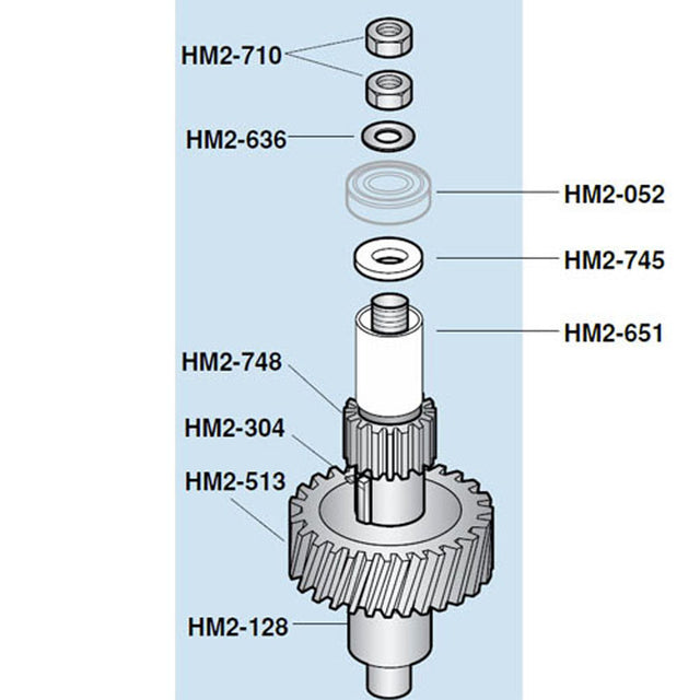 Worm Wheel Shaft Service Kit For Hobart Mixer Includes All Parts Shown In Black OEM # 293615