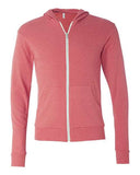 Image 1: Unisex Triblend Lightweight Full-Zip Hoodie TeeImage 2: Soft triblend zip hoodie designImage 3: Lightweight full zip casual topImage 4: Blank hoodie for custom printingImage 5: Comfortable unisex layering apparelImage 6: Premium triblend hoodie style