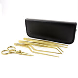 O'Creme Gold Stainless Steel Tweezers, Set of 4