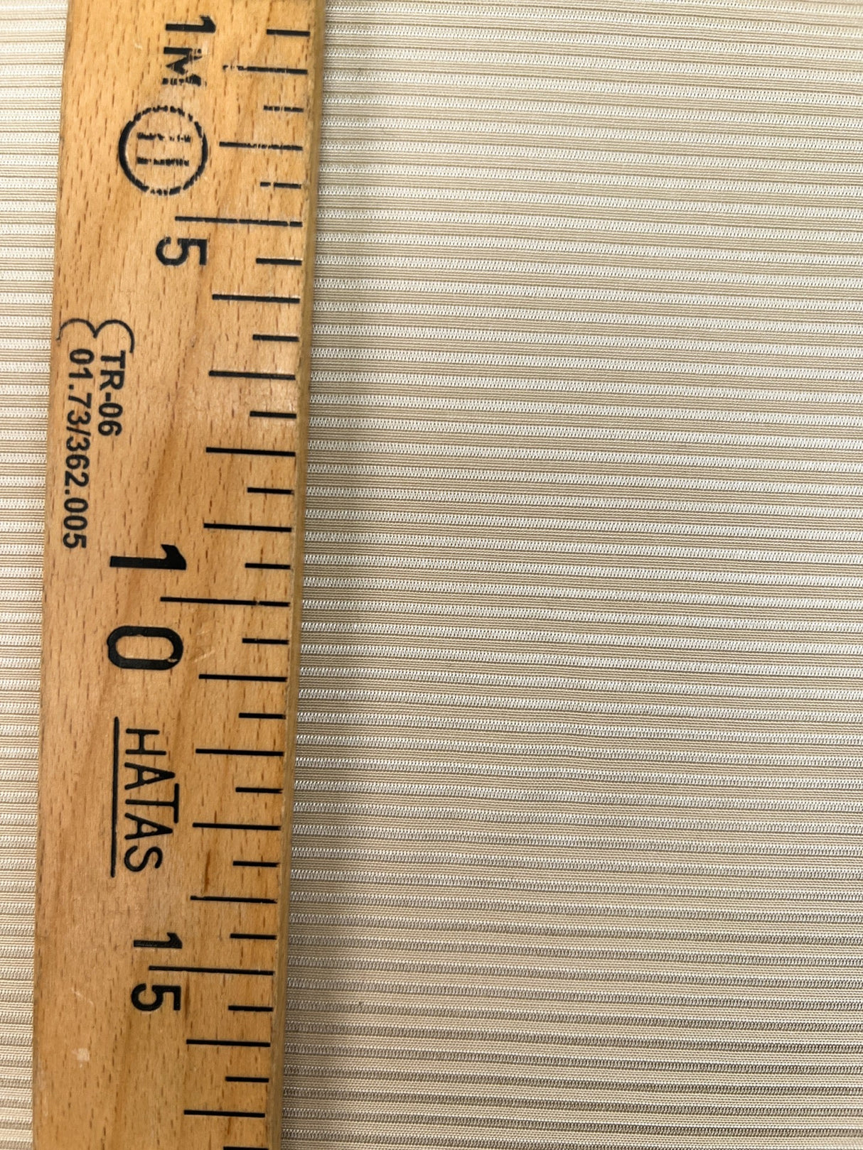 Wool Jacquard Fabric Beige Striped