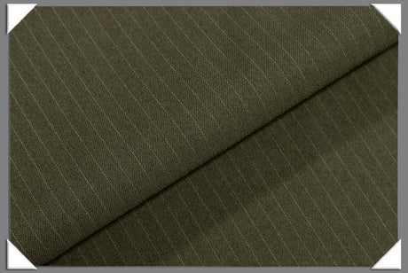 Olive Vegan 1/4" Stripe Polyester Fabric - Olive Stripe, 60" Width (1 Yard)