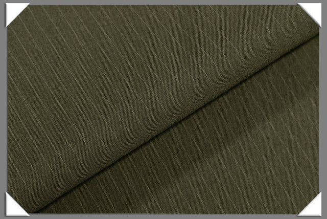 Olive Vegan 1/4" Stripe Polyester Fabric - Olive Stripe, 60" Width (1 Yard)