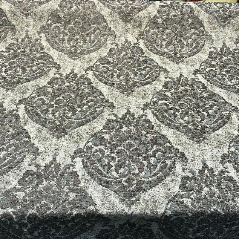 Swavelle Burano Chenille Fabric - Mushroom Taupe, 58" Width, 14" Horizontal Repeat, 14" Vertical Repeat (1 Yard)