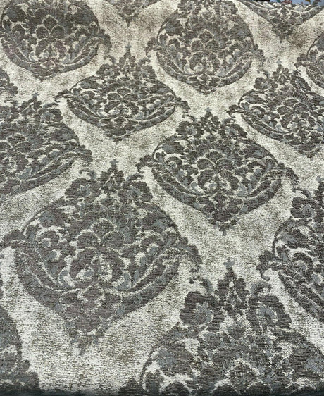 Swavelle Burano Chenille Fabric - Mushroom Taupe, 58" Width, 14" Horizontal Repeat, 14" Vertical Repeat (1 Yard)
