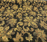 Swavelle Halliwell Floral Chenille Chenille Fabric - Onyx Floral, 56" Width (1 Yard)