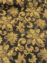 Swavelle Halliwell Floral Chenille Chenille Fabric - Onyx Floral, 56" Width (1 Yard)
