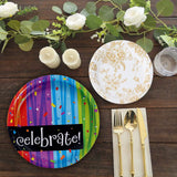 8 Count 40th Birthday Burst Paper Dessert Plates 7 Inch Disposable Party Supplies Anniversary