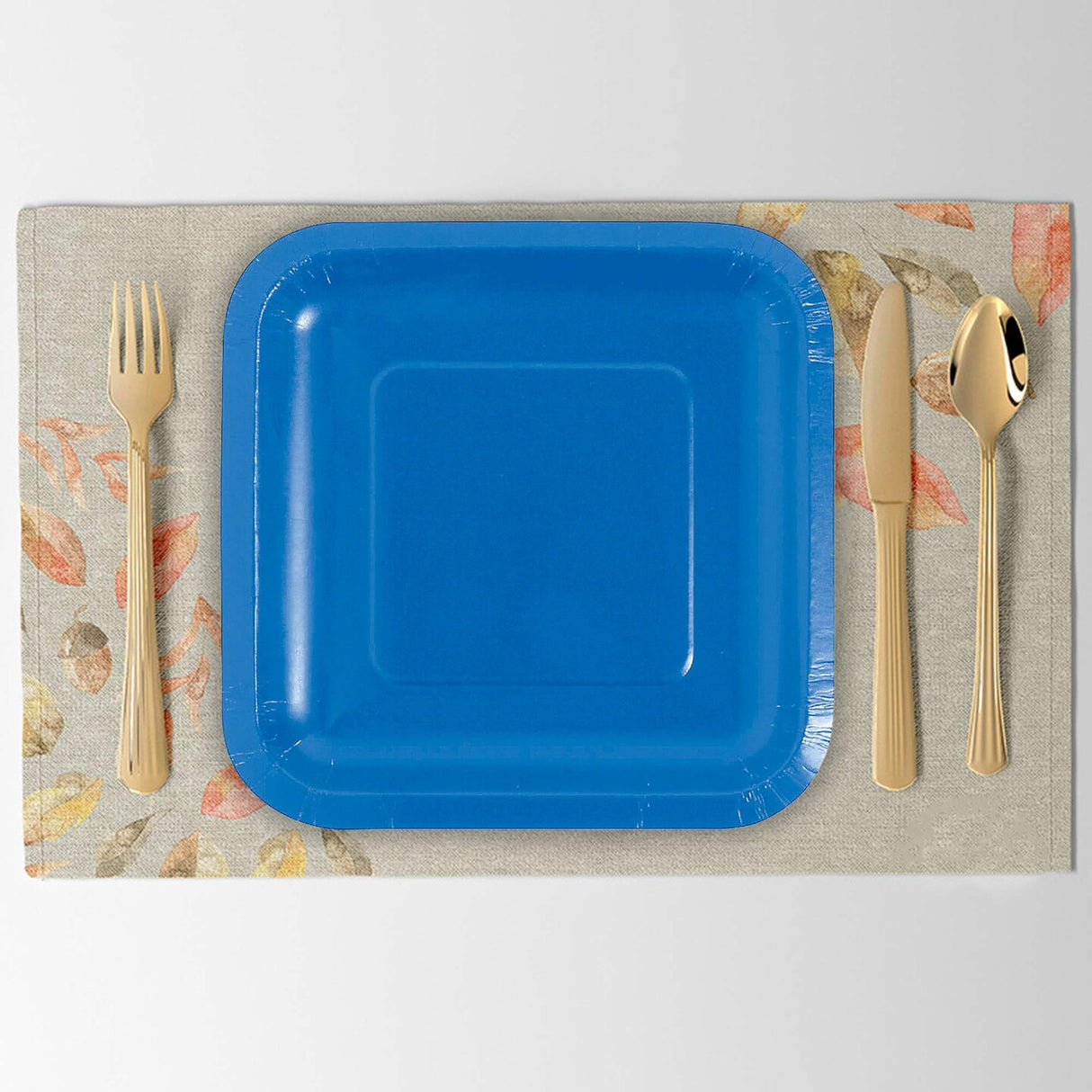 24 Count Royal Blue Square Paper Dessert Plates Durable Disposable Plates for Celebrations 7"