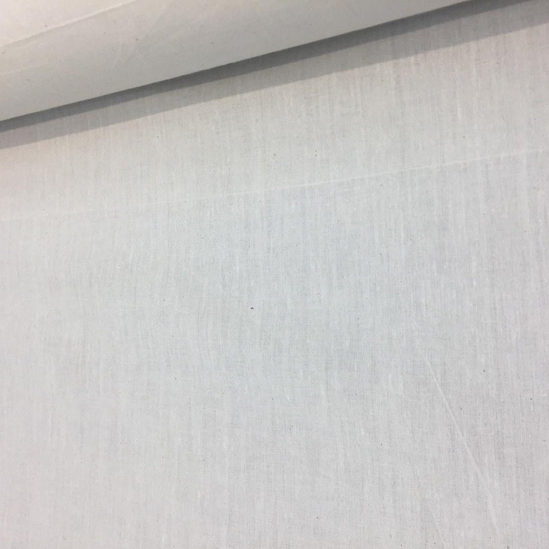 Natural Muslin Lining Poly Cotton Fabric - Unbleached, 59" Width (1 Yard)