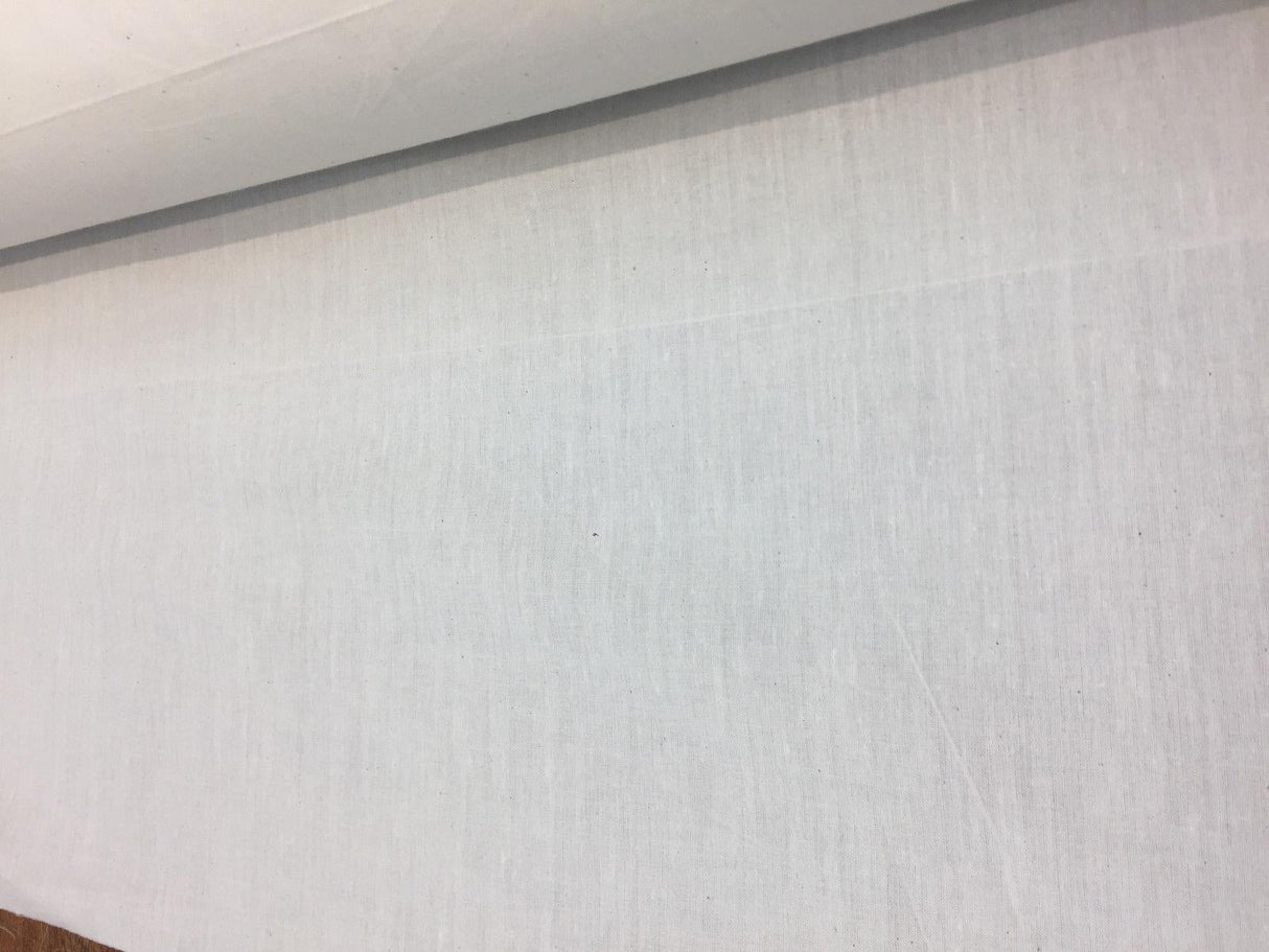 Natural Muslin Lining Poly Cotton Fabric - Unbleached, 59" Width (1 Yard)