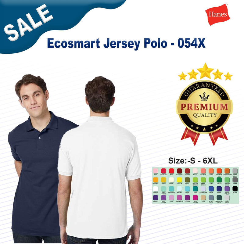 পুরুষদের জন্য Hanes® Ecosmart জার্সি পোলো টি-শার্ট