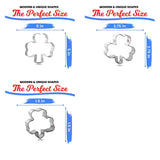 Shamrock Nested Cookie Cutter Set 3 Pc GC0105 with a Hang Tag Cookie Recipe Card