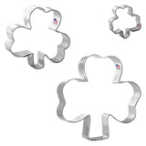 Shamrock Nested Cookie Cutter Set 3 Pc GC0105 with a Hang Tag Cookie Recipe Card