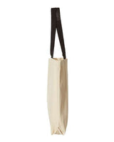 Natural Tote with Contrast-Color Handles