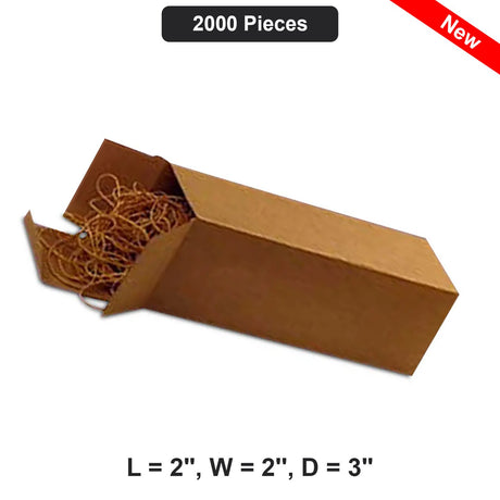 Sturdy Chipboard Box Perfect for Compact Storage 2" x 2" x 3"