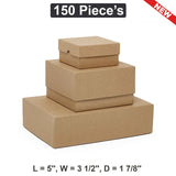 Versatile Shipping Boxes 5" x 3 1/2" x 1 7/8" Perfect for Small, Flat Items and Reliable Packaging