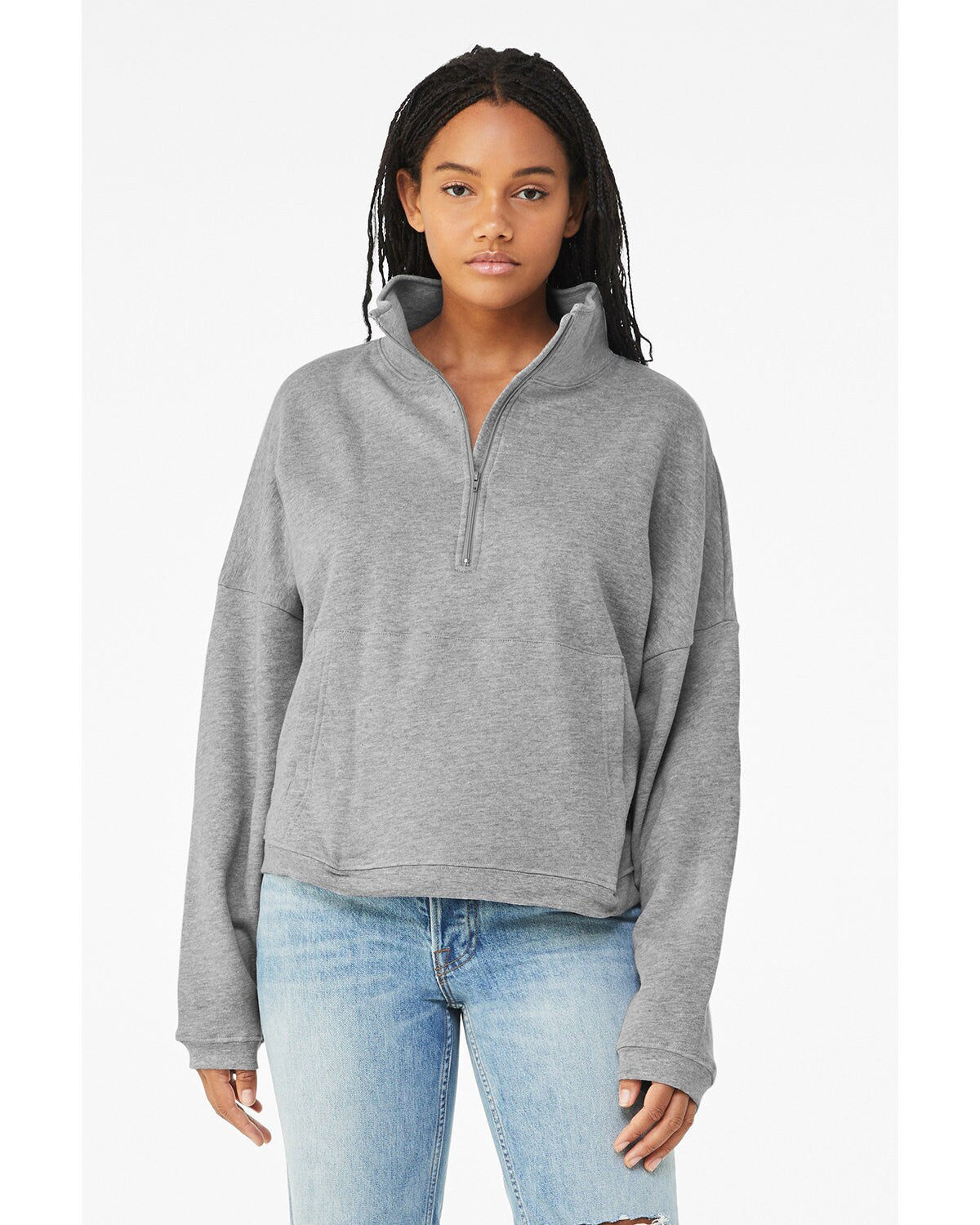 Bella + Canvas® Ladies Sponge Fleece Half-Zip Pullover Sweatshirt