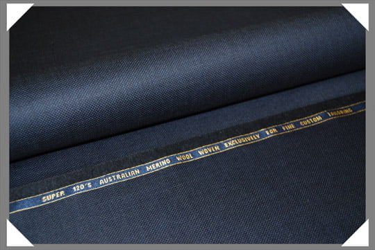 Navy Birdseye Super 120S Merino Wool Fabric - Navy Birdseye, 58/60" Width