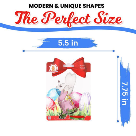 Bunny Rabbit Nested Cookie Cutter Set 3 Pc GC0106 with a Hang Tag Cookie Recipe Card