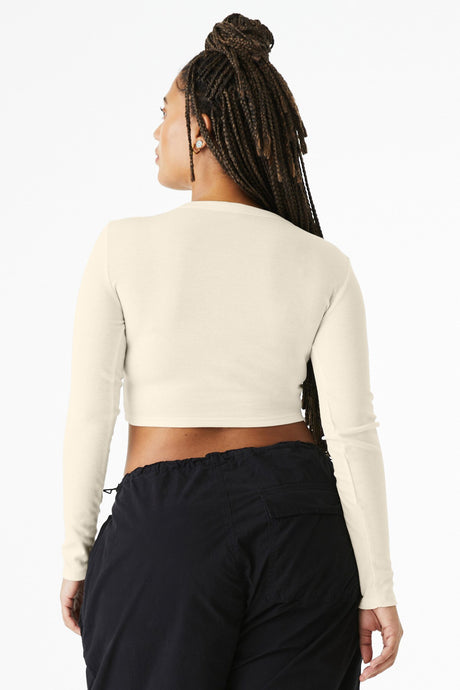Image 1: Bella Canvas Women's Micro Rib Long Sleeve Baby TeeImage 2: Women's fitted ribbed long sleeve shirtImage 3: Soft micro rib baby tee designImage 4: Premium Bella Canvas women's apparelImage 5: Blank ribbed tee for custom printingImage 6: Trendy long sleeve baby tee